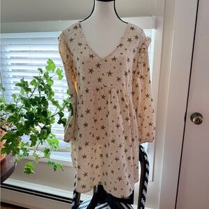 Rylee + Cru Cream Star Mini Dress